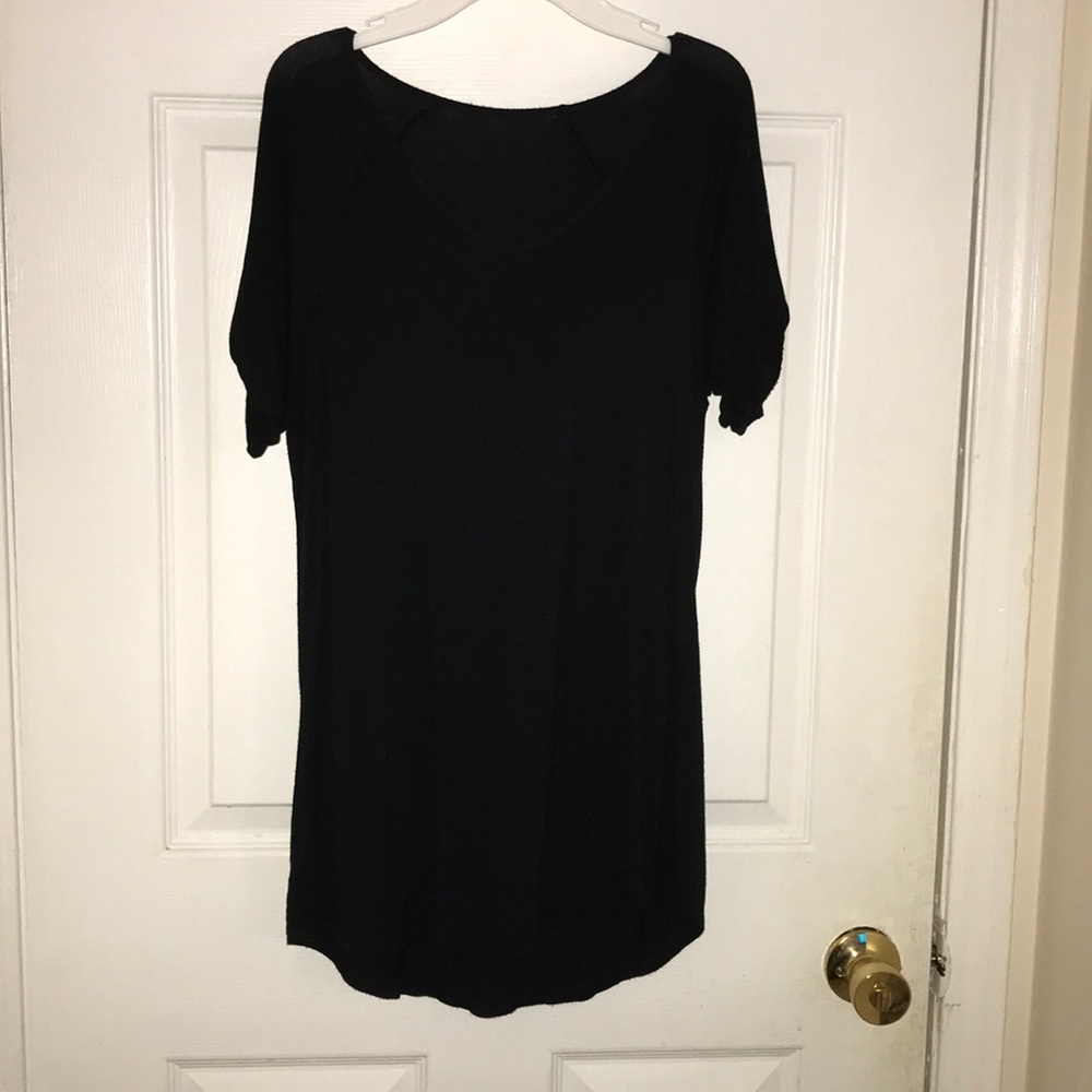 black t shirt type dress
